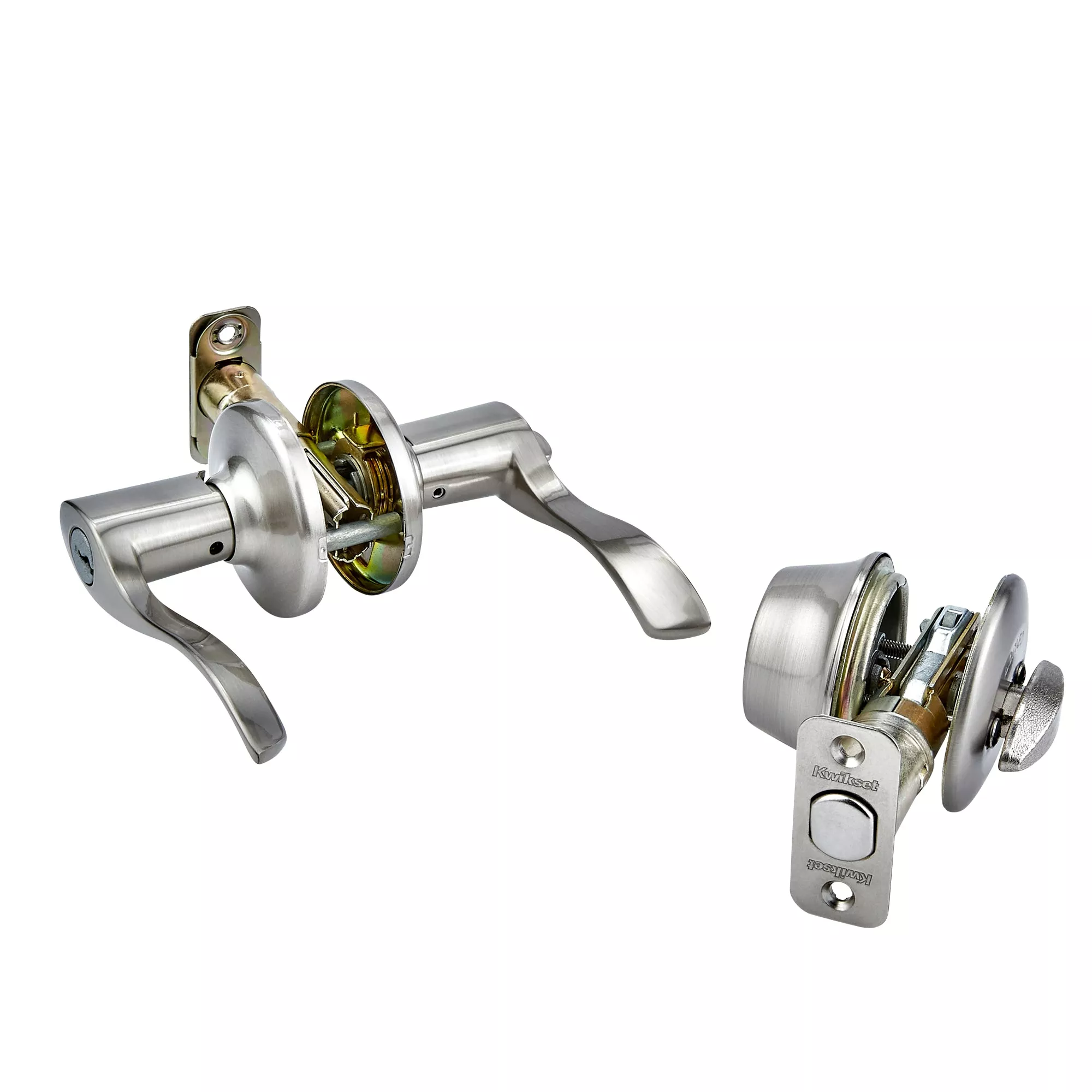 Pack Door Entry Door Combo Balboa Kwikset Handle Deadbolt Nickel Satin Single-Cylinder Universal Security Keyed 5 Pack Door Entry Door Combo Balboa Kwikset Handle Deadbolt Nickel Satin Single-Cylinder Universal Security Keyed - Image 3