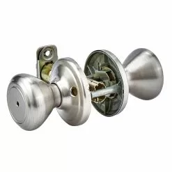 Cameron Satin Door Knob Kwikset Nickel Signature Privacy -Schlage Trade 16615592