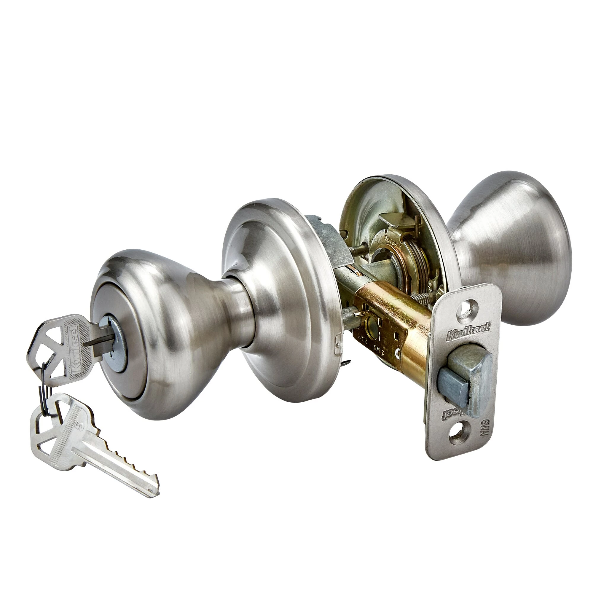 Cameron Door Knob Kwikset Smartkey Nickel Satin Keyed Entry Signature No Deadbolt 8 Cameron Door Knob Kwikset Smartkey Nickel Satin Keyed Entry Signature No Deadbolt - Image 6