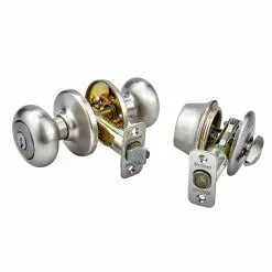 Pack Door Cove Kwikset Knob Nickel Satin Combo Keyed Entry Security Single Deadbolt -Schlage Trade 16615670