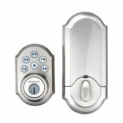 Door Keypad Kwikset Lock 909 Nickel Satin Electronic Smartcode Lighted Deadbolt Single Cylinder 24 Door Keypad Kwikset Lock 909 Nickel Satin Electronic Smartcode Lighted Deadbolt Single Cylinder -Schlage Trade 16615672