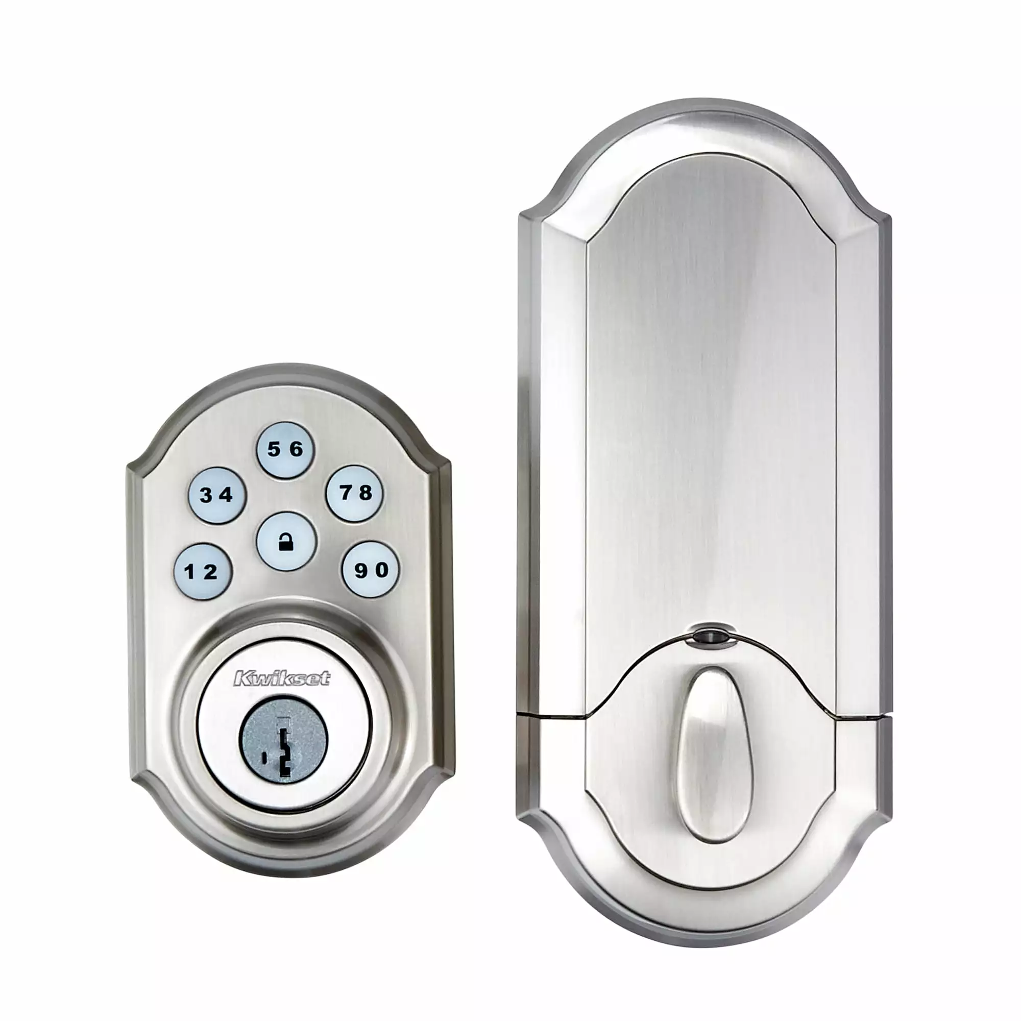 Door Keypad Kwikset Lock 909 Nickel Satin Electronic Smartcode Lighted Deadbolt Single Cylinder 11 Door Keypad Kwikset Lock 909 Nickel Satin Electronic Smartcode Lighted Deadbolt Single Cylinder - Image 9