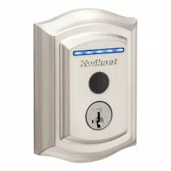 Door Kwikset Lock Wi-Fi Nickel Satin Touch Enabled Electronic Biometric No Keypad Fingerprint Touchscreen Deadbolt Halo Single Cylinder 27 Door Kwikset Lock Wi-Fi Nickel Satin Touch Enabled Electronic Biometric No Keypad Fingerprint Touchscreen Deadbolt Halo Single Cylinder -Schlage Trade 16651628