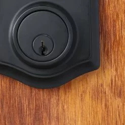 Honeywell Door Keypad Lock Single Cylinder Electronic Lighted Deadbolt Matte Black -Schlage Trade 16654057