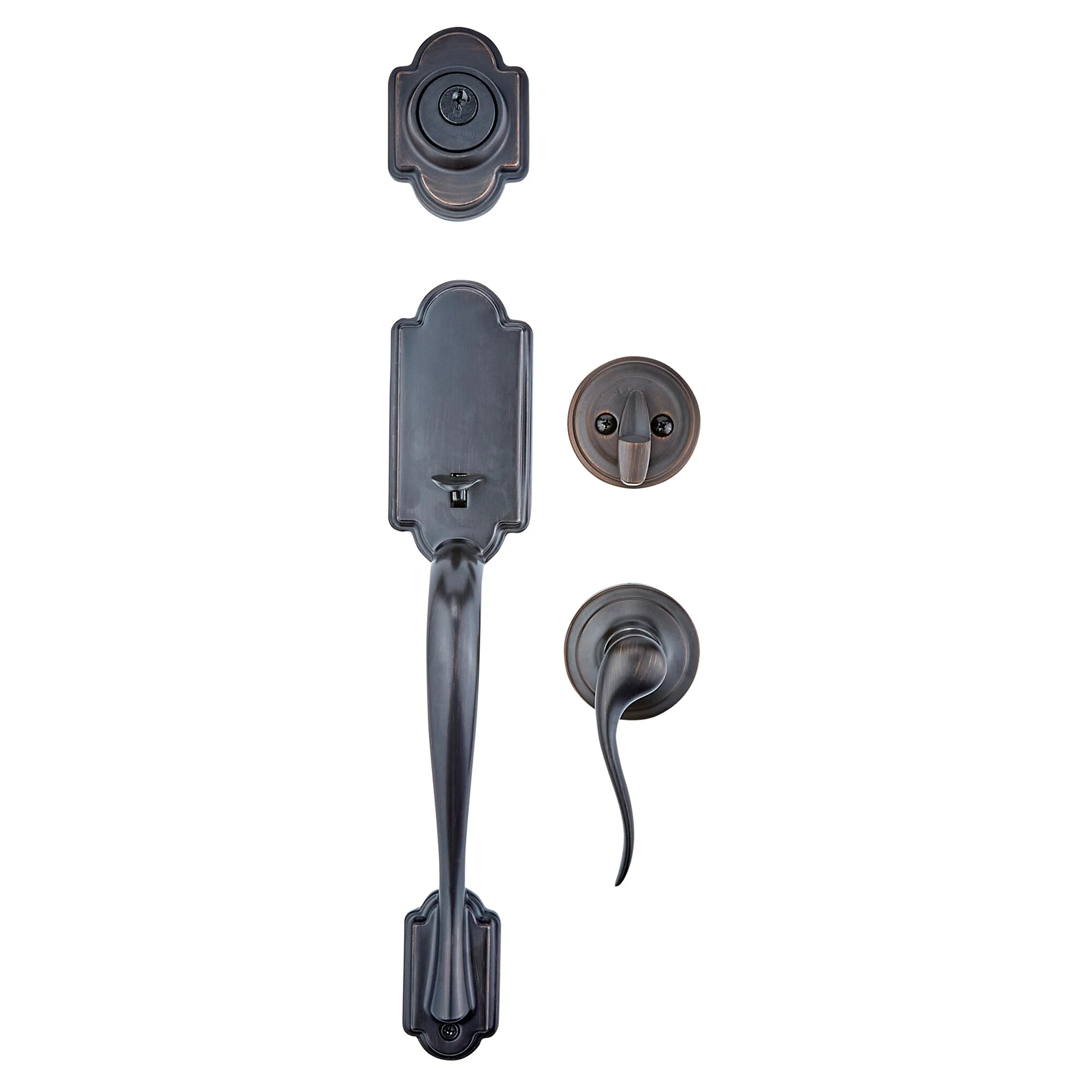 Door Kwikset Smartkey Handleset Tube Bronze Keyed Entry Signature Venetian Single-Cylinder Arlington Deadbolt 5 Door Kwikset Smartkey Handleset Tube Bronze Keyed Entry Signature Venetian Single-Cylinder Arlington Deadbolt - Image 3