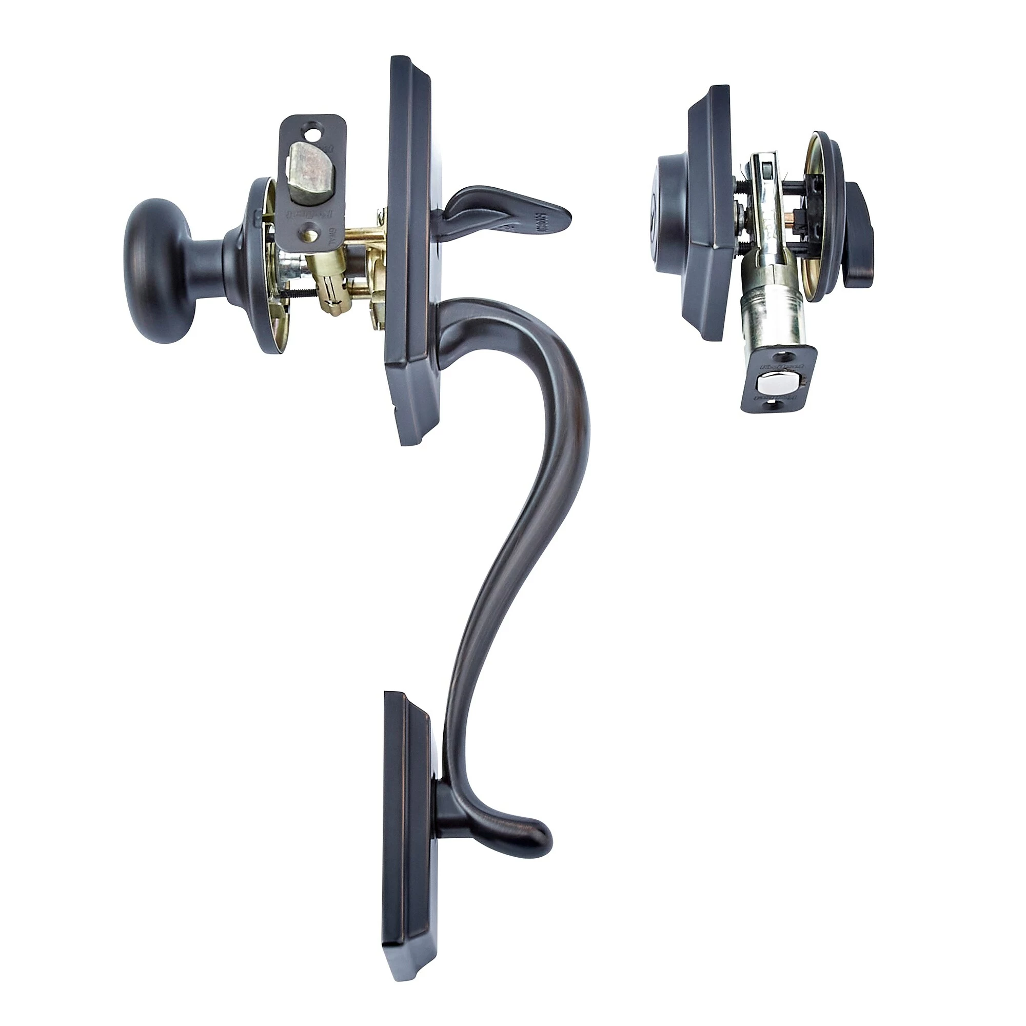 Door Hawthorne Kwikset Smartkey Handleset Bronze Entry Signature Venetian Single-Cylinder Keyed Deadbolt 6 Door Hawthorne Kwikset Smartkey Handleset Bronze Entry Signature Venetian Single-Cylinder Keyed Deadbolt - Image 4