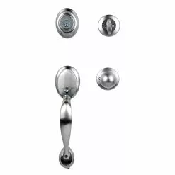 Door Kwikset Smartkey Handleset Nickel Dakota Satin Keyed Entry Deadbolt Single-Cylinder 11 Door Kwikset Smartkey Handleset Nickel Dakota Satin Keyed Entry Deadbolt Single-Cylinder -Schlage Trade 16654831