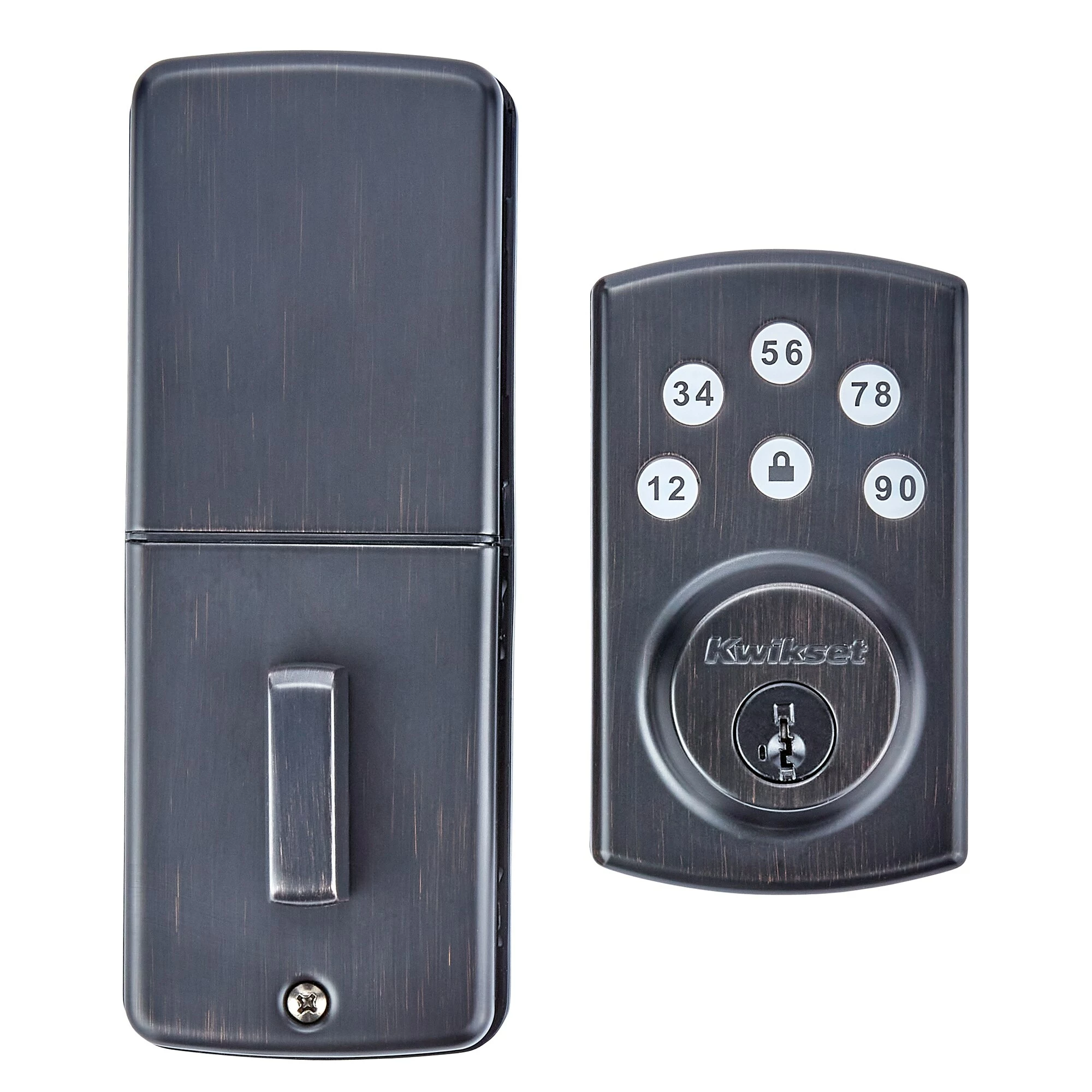 Door Lock Keypad Kwikset Smartkey Deadbolt Powerbolt2 Bronze 1-Cylinder Single-Cylinder Lighted Electronic Venetian 7 Door Lock Keypad Kwikset Smartkey Deadbolt Powerbolt2 Bronze 1-Cylinder Single-Cylinder Lighted Electronic Venetian - Image 5