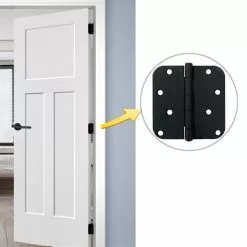 Door Hinge 5/8-In Radiu 4-In Mortise Gatehouse Black -Schlage Trade 16670806