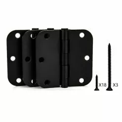 Reliabilt Door Hinge 5/8-In 3-1/2-In (3-Pack) Radiu Mortise Black -Schlage Trade 16671299