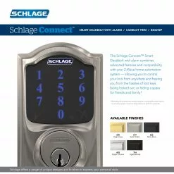 Schlage Door Keypad Lock Deadbolt Nickel Satin 1-Cylinder Single-Cylinder Z-Wave Built-In Electronic Connect Lighted Touchscreen Camelot 17 Schlage Door Keypad Lock Deadbolt Nickel Satin 1-Cylinder Single-Cylinder Z-Wave Built-In Electronic Connect Lighted Touchscreen Camelot -Schlage Trade 16712429 scaled