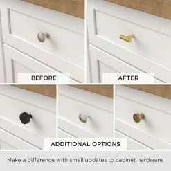 Brainerd Cabinet Knob Column 3.1654-In Rectangular Modern Matte Black 15 Brainerd Cabinet Knob Column 3.1654-In Rectangular Modern Matte Black -Schlage Trade 16713436