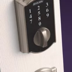 Schlage Door Keypad Lock Nickel Satin Touch Electronic Lighted Touchscreen Deadbolt Camelot 11 Schlage Door Keypad Lock Nickel Satin Touch Electronic Lighted Touchscreen Deadbolt Camelot -Schlage Trade 16725708