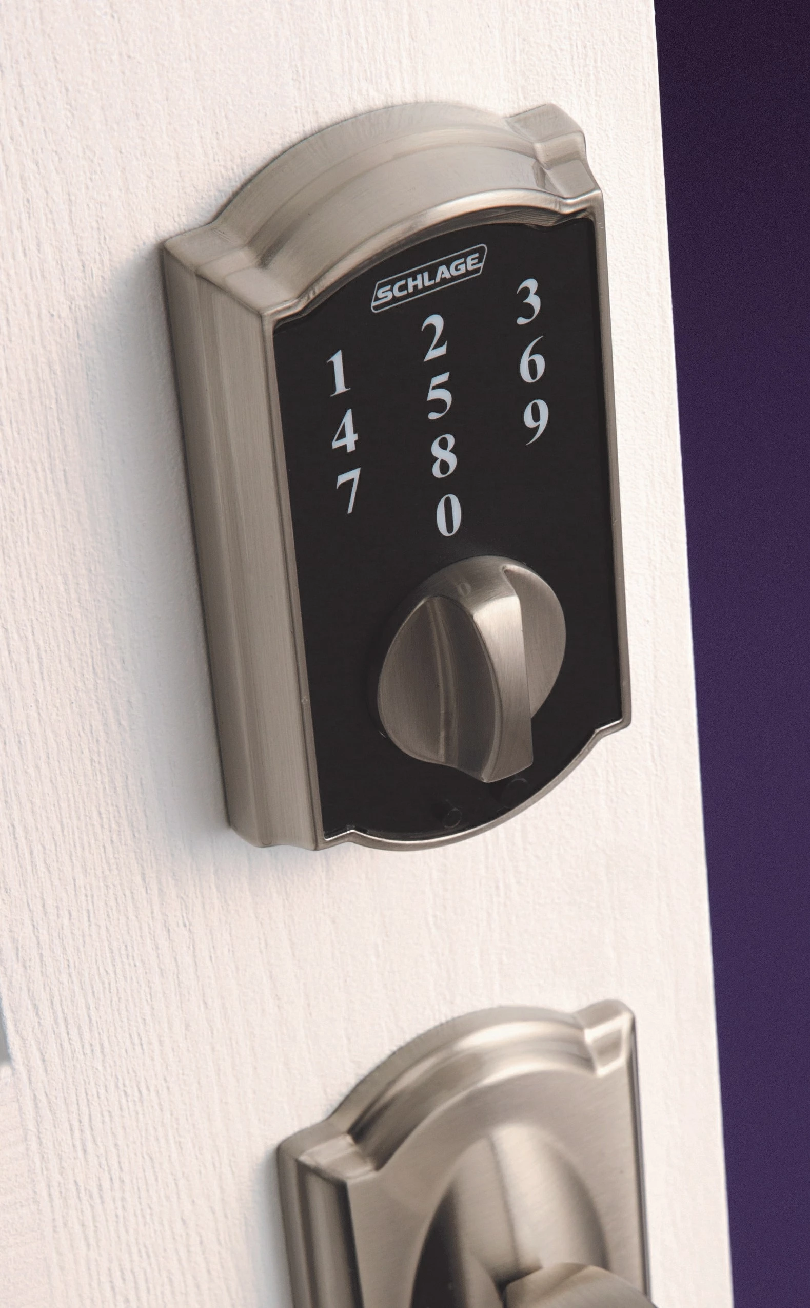 Schlage Door Keypad Lock Nickel Satin Touch Electronic Lighted Touchscreen Deadbolt Camelot 5 Schlage Door Keypad Lock Nickel Satin Touch Electronic Lighted Touchscreen Deadbolt Camelot - Image 3