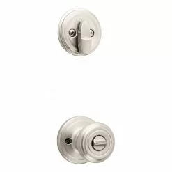 Cameron Pack Door Knob Combo Kwikset Smartkey Nickel Satin Signature Keyed Entry Single Deadbolt -Schlage Trade 16778697