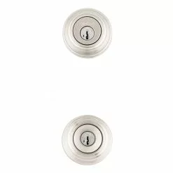 Cameron Pack Door Knob Combo Kwikset Smartkey Nickel Satin Signature Keyed Entry Single Deadbolt -Schlage Trade 16778698