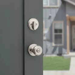 Cameron Pack Door Knob Combo Kwikset Smartkey Nickel Satin Signature Keyed Entry Single Deadbolt -Schlage Trade 16778700 scaled