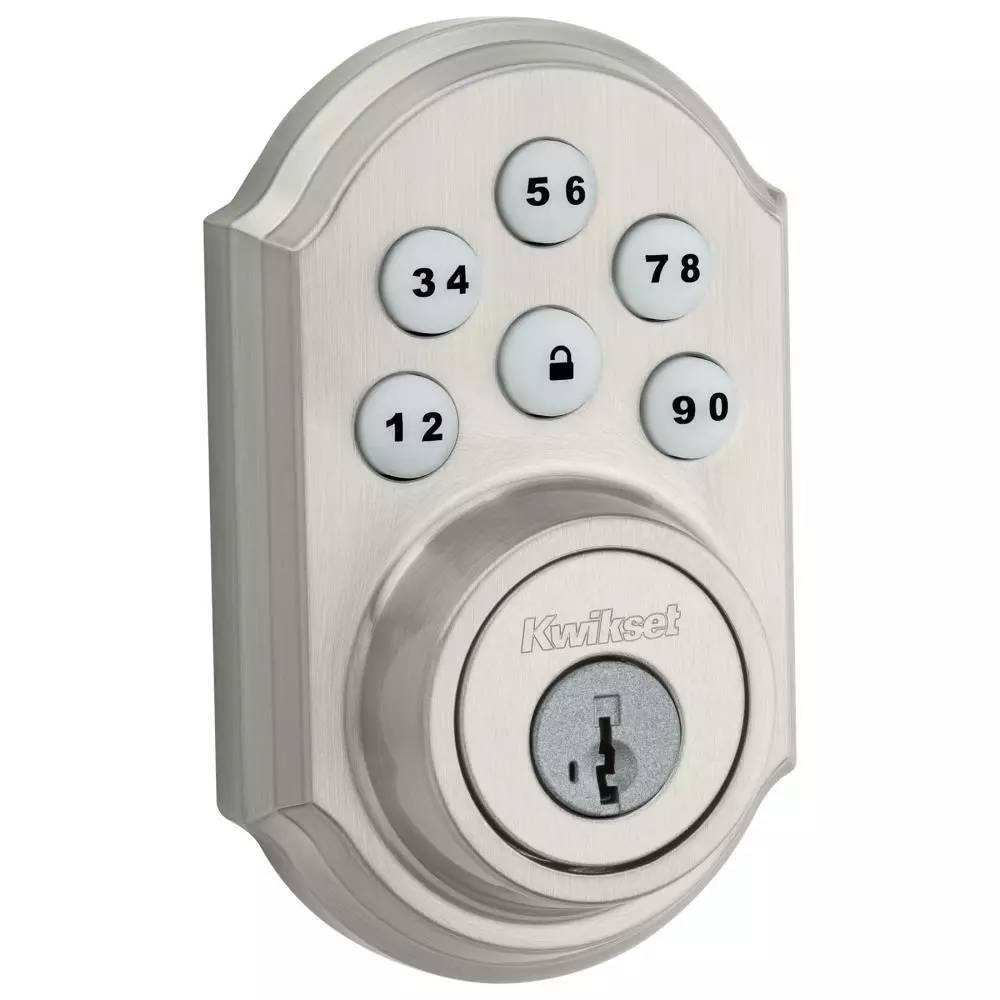 Door Keypad Kwikset Lock 909 Nickel Satin Electronic Smartcode Lighted Deadbolt Single Cylinder 12 Door Keypad Kwikset Lock 909 Nickel Satin Electronic Smartcode Lighted Deadbolt Single Cylinder - Image 10