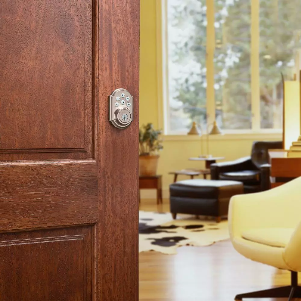 Door Keypad Kwikset Lock 909 Nickel Satin Electronic Smartcode Lighted Deadbolt Single Cylinder 15 Door Keypad Kwikset Lock 909 Nickel Satin Electronic Smartcode Lighted Deadbolt Single Cylinder - Image 13