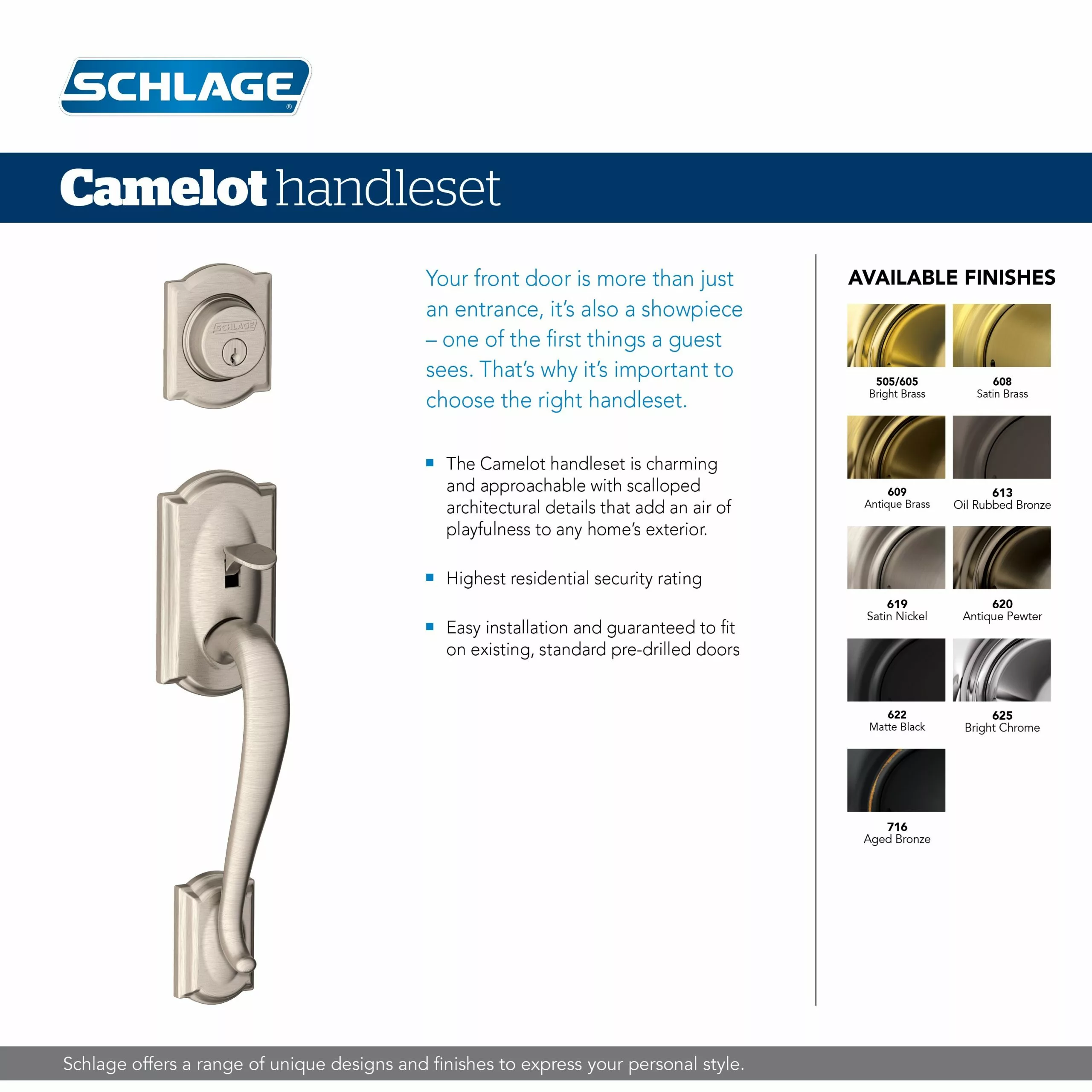 Door Schlage Accent Handleset Bronze Keyed Entry Single-Cylinder Deadbolt Aged 9 Door Schlage Accent Handleset Bronze Keyed Entry Single-Cylinder Deadbolt Aged - Image 7