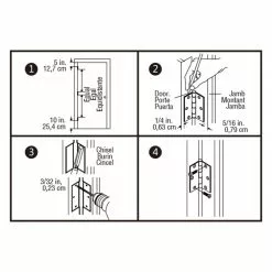 Door Hinge 3-1/2-In Radiu 1/4-In Mortise Gatehouse Black -Schlage Trade 16817729