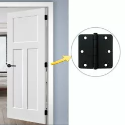 Door Hinge 3-1/2-In Radiu 1/4-In Mortise Gatehouse Black -Schlage Trade 16817731