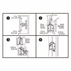 Door Hinge 3-1/2-In Mortise Gatehouse Square Black -Schlage Trade 16819129