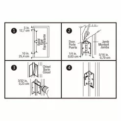 Door Hinge 5/8-In Radiu 4-In Mortise Gatehouse Black -Schlage Trade 16819149