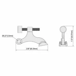 Door Stop Pin 1-3/4-In Gatehouse Hinge Black -Schlage Trade 16819152