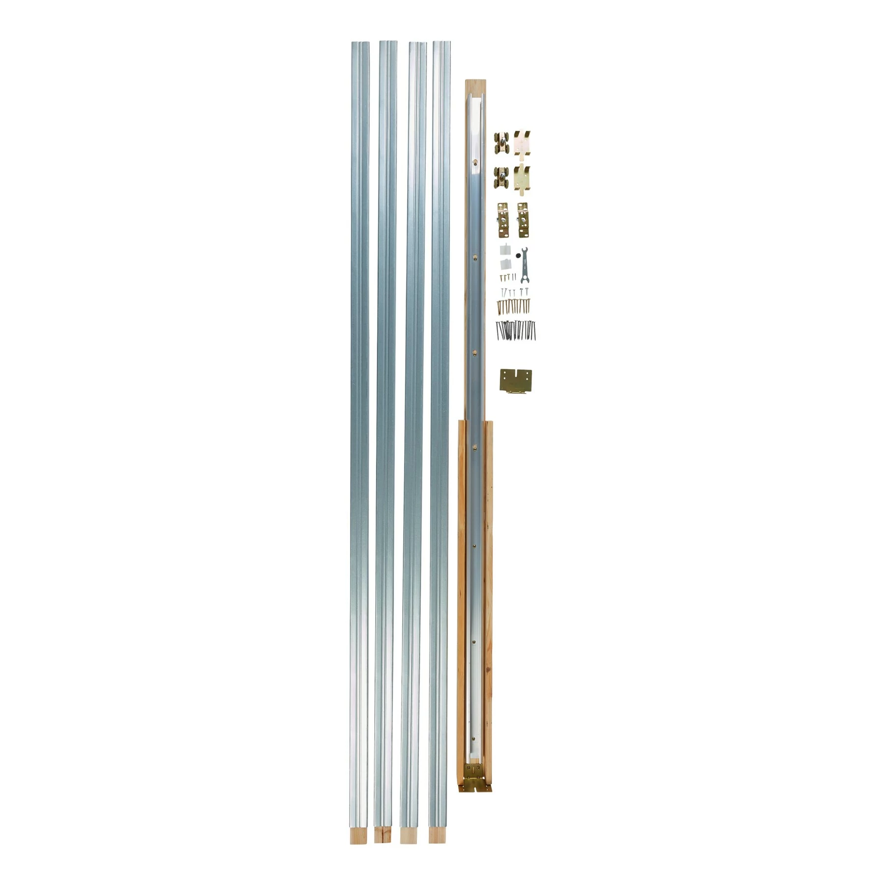 Kit Closet Door Track Hardware 36-In 10-Piece Pocket Sliding National 6 Kit Closet Door Track Hardware 36-In 10-Piece Pocket Sliding National - Image 5