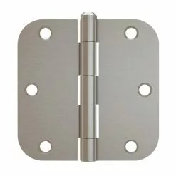 Door Hinge Satin Nickel 5/8-In 3-1/2-In Radiu Mortise Gatehouse -Schlage Trade 17148076