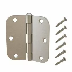 Door Hinge Satin 5/8-In 3-1/2-In (3-Pack) Radiu Mortise Gatehouse -Schlage Trade 17218811