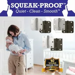 Hillman Door Hinge Mortise Satin 5/8-In 3-1/2-In (3-Pack) Radiu Squeakproof -Schlage Trade 17682237