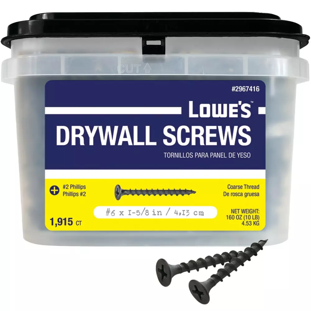 Lowe' Coarse Screw Bucket 10# 6 X 1-5/8-In Drywall 3 Lowe' Coarse Screw Bucket 10# 6 X 1-5/8-In Drywall