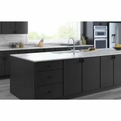 Brainerd Cabinet Knob Column 3.1654-In Rectangular Modern Matte Black 12 Brainerd Cabinet Knob Column 3.1654-In Rectangular Modern Matte Black -Schlage Trade 40348939