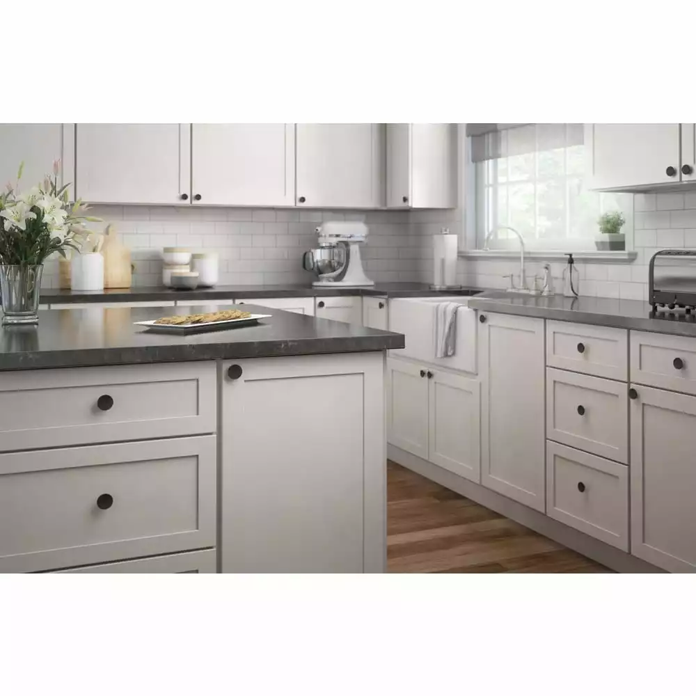 Brainerd Cabinet Knob 1.4173-In Concave Round Matte Black 6 Brainerd Cabinet Knob 1.4173-In Concave Round Matte Black - Image 4