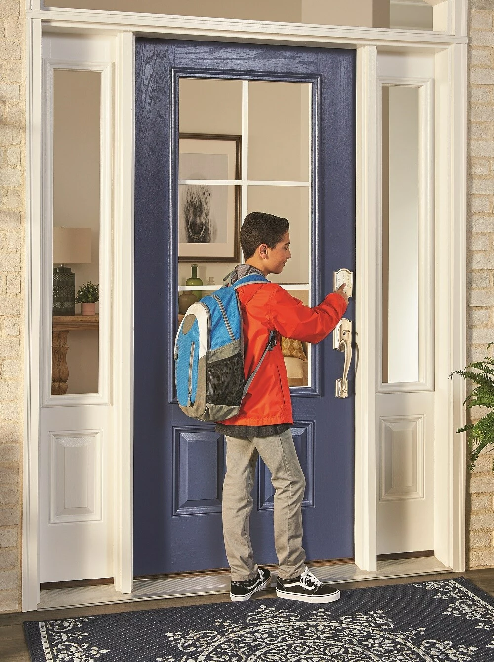 Door Schlage Handleset Nickel Satin Entry Camelot Accent 7 Door Schlage Handleset Nickel Satin Entry Camelot Accent - Image 5