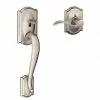 Door Schlage Handleset Nickel Satin Entry Camelot Accent -Schlage Trade 40779403