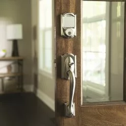 Door Schlage Handleset Nickel Satin Entry Camelot Accent 13 Door Schlage Handleset Nickel Satin Entry Camelot Accent -Schlage Trade 40779406