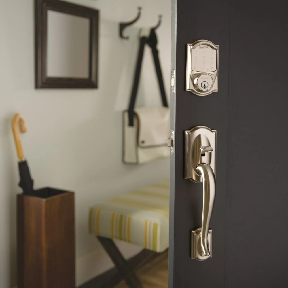 Door Schlage Handleset Nickel Satin Entry Camelot Accent 9 Door Schlage Handleset Nickel Satin Entry Camelot Accent - Image 7