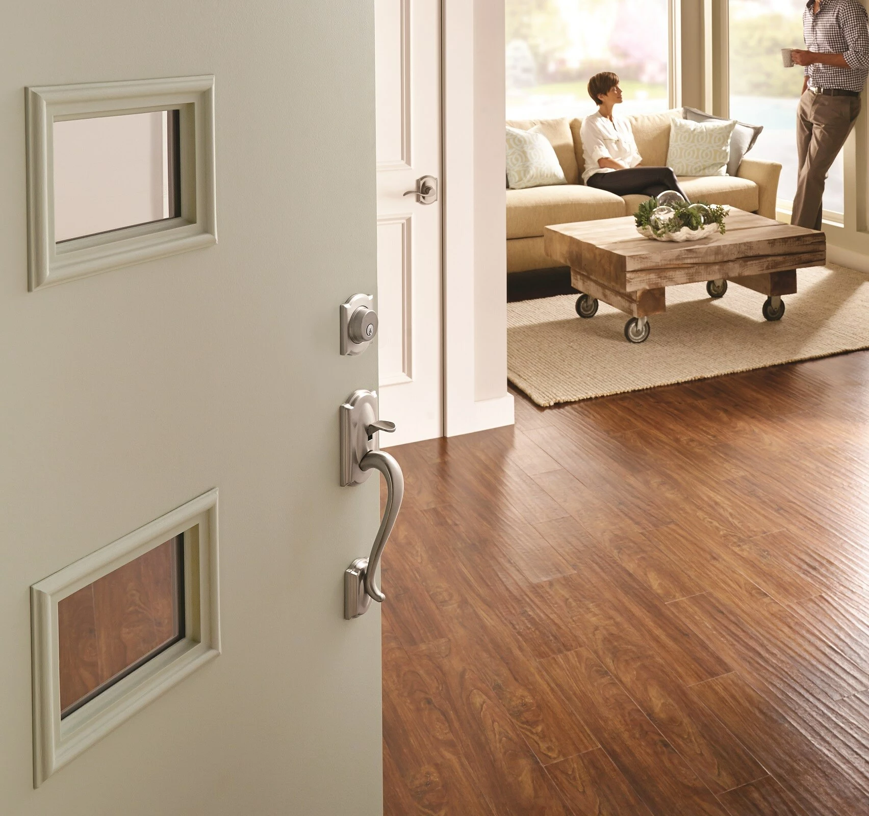 Door Schlage Handleset Nickel Satin Entry Camelot Accent 10 Door Schlage Handleset Nickel Satin Entry Camelot Accent - Image 8