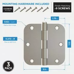 Door Hinge Satin 5/8-In 3-1/2-In (3-Pack) Radiu Mortise Gatehouse -Schlage Trade 40852618 scaled