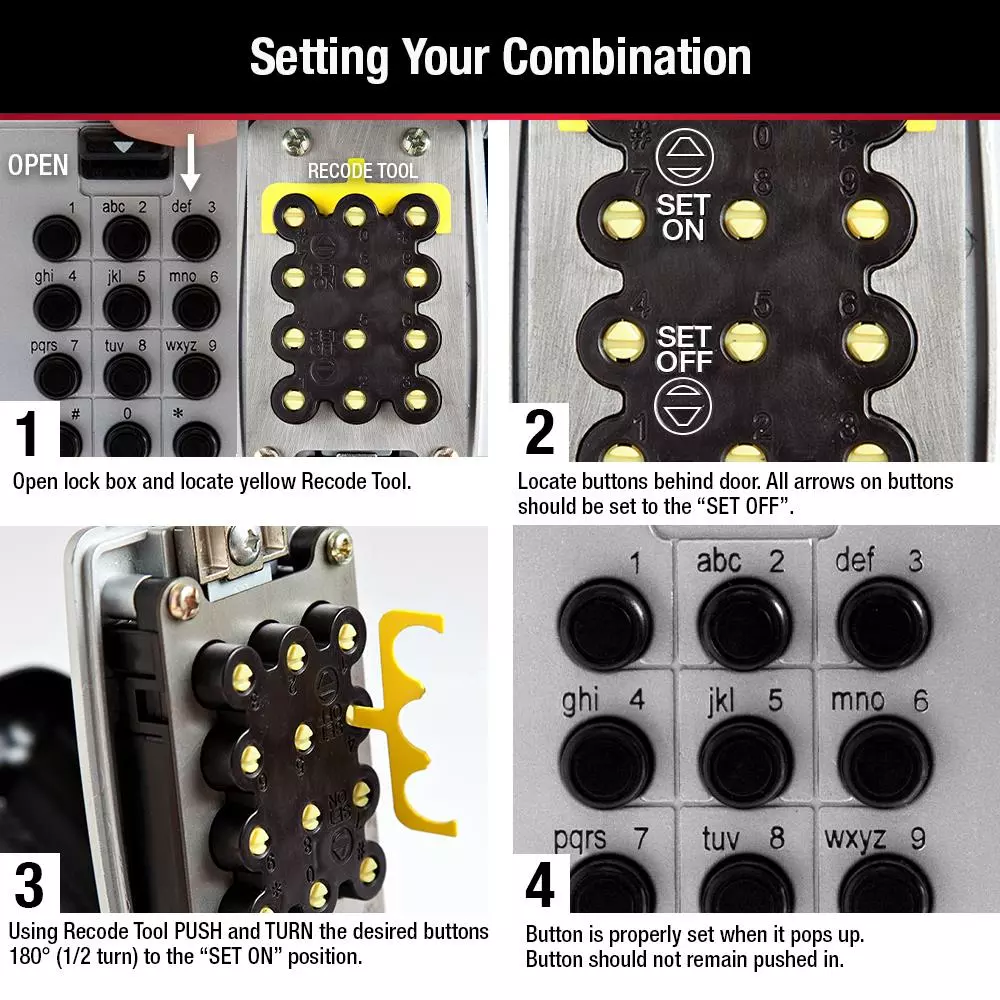 Key Master Lock Safe Box Lock Combination 5 Key Master Lock Safe Box Lock Combination - Image 3