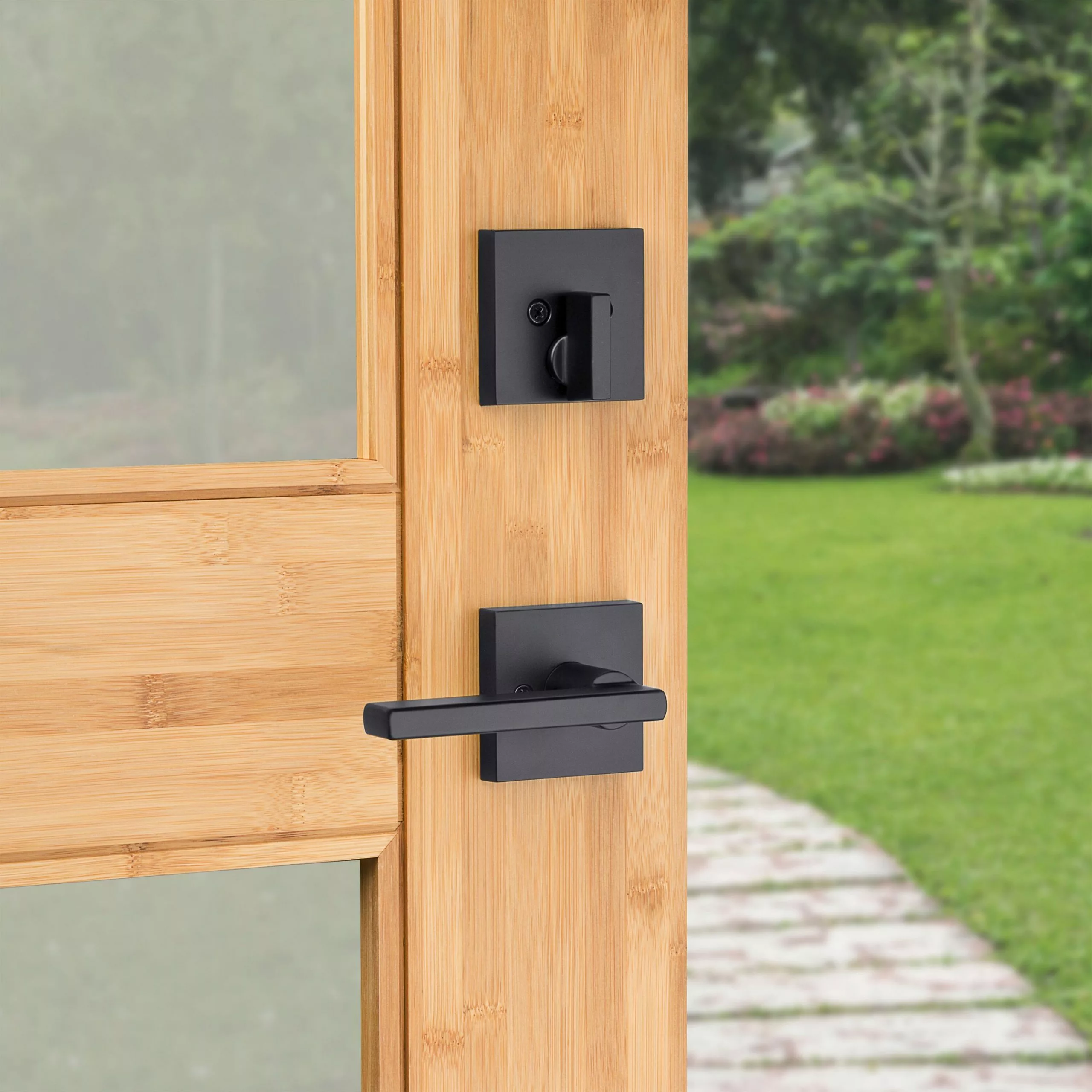 Halifax Door Kwikset Smartkey Handleset Vancouver Matte Entry Signature Single-Cylinder Deadbolt Black 8 Halifax Door Kwikset Smartkey Handleset Vancouver Matte Entry Signature Single-Cylinder Deadbolt Black - Image 6