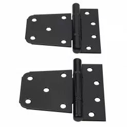 Gate Hinge Hardware 2-Pack 3-1/2-In National Gate Black -Schlage Trade 42004106
