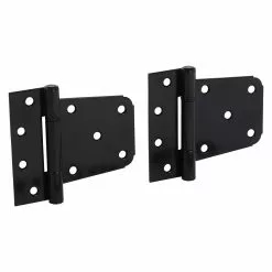 Gate Hinge Hardware 2-Pack 3-1/2-In National Gate Black -Schlage Trade 42004123