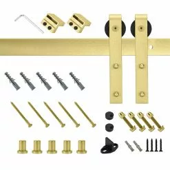 Reliabilt Kit Door Hardware J-Strap 78-In Barn Interior Soft Gold