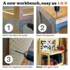 Simpson Kit Workbench Bracket Shelving Project Strong-Tie Diy Galvanized -Schlage Trade 42234608 scaled