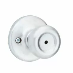 Tylo Door Knob Kwikset Chrome Satin Privacy No Deadbolt