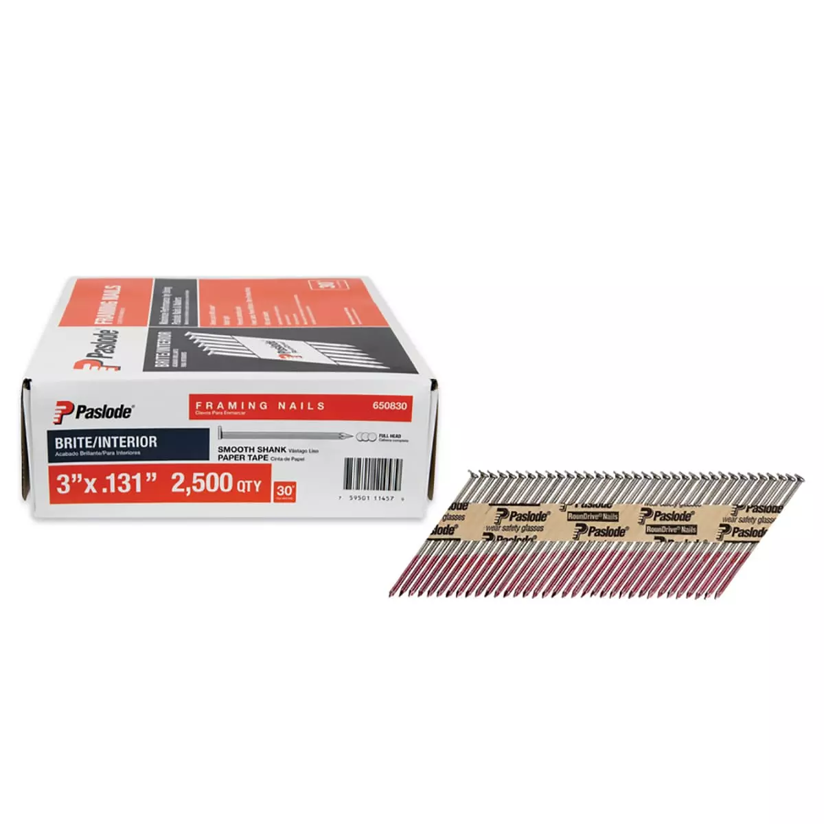Framing Nail Paslode Steel (2500-Piece) 3-In 30 Collated Coated 3 Framing Nail Paslode Steel (2500-Piece) 3-In 30 Collated Coated